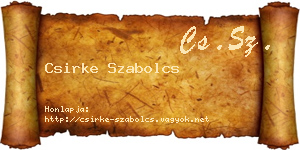 Csirke Szabolcs névjegykártya